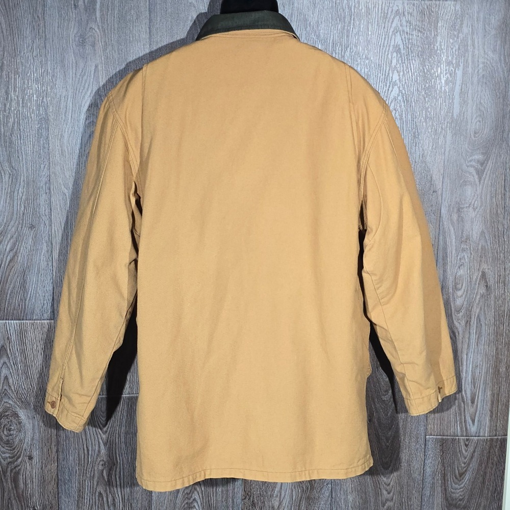 L.L. Bean Field Coat Canvas Hunting Jacket Tall Large Tall Tan Primaloft Flannel - Picture 2 of 16